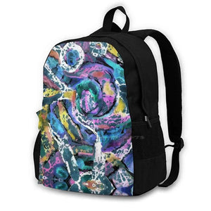 Colorful Abstract Design Laptop Travel School Bag