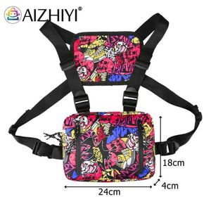 Hip Hop Style Crossbody Shoulder Chest Bag Unisex Oxford Streetwear