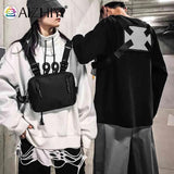 Hip Hop Style Crossbody Shoulder Chest Bag Unisex Oxford Streetwear