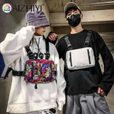 Hip Hop Style Crossbody Shoulder Chest Bag Unisex Oxford Streetwear