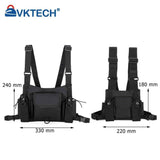 Chest Waist Functional Unisex Nylon Waistcoat Cross Bag