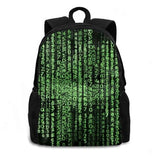 Matrix Science Fiction Green Numbers On Shirts And Gadgets Bag