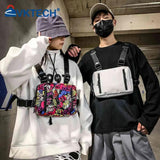 Hip Hop Style Crossbody Shoulder Chest Bag Unisex Oxford Streetwear Bag