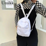 Nylon Schoolbags For Women Book College Teenager Girls Rucksack