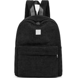 Fashionable Flannel Fabric Backpack with Shining Hardware Decoration