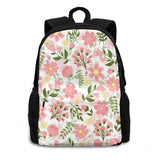 Floral Patterns School Bag Big Capacity Backpack Laptop 15 Inch