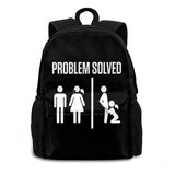 Adult Content Problem Solved Tees School Bag Backpack Laptop 15 Inch