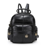 HUIMENG PU Leather Backpack for Girls - School Laptop College Bag