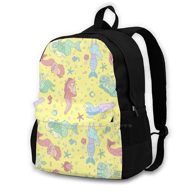 Mermaid Or Reverse Mermaid? School Bag Backpack Laptop 15 Inch Pattern Mermay