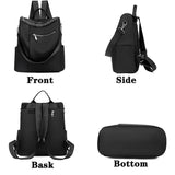 Rivet Backpack Women Leisure Back Pack Ladies Knapsack Casual Travel Bags