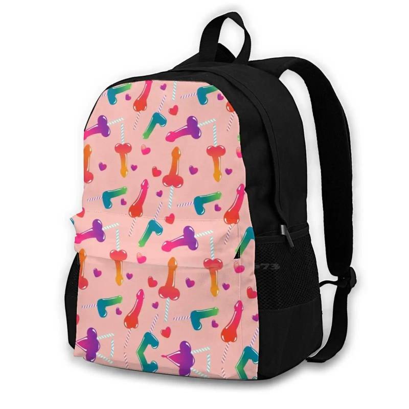 Colourful Lollipop Pattern Travel Laptop School Backpack Bag