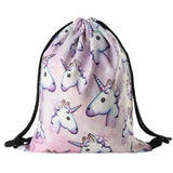 Women Canvas Drawstring Backpack Vintage College Students School Bagpack