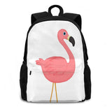 Pink Flamingo Travel Laptop School Backpack Bag
