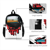 Puckered Dripping Lips With Girl Silhouette Laptop Travel School Bags