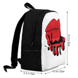 Puckered Dripping Lips With Girl Silhouette Laptop Travel School Bags
