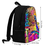 Large Capacity Backpack Laptop Travel Bags Smoking Girls Painte