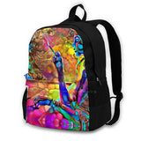 Large Capacity Backpack Laptop Travel Bags Smoking Girls Painte