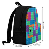 Toy Bricks Pattern 2 Backpacks For Men Women Teenagers Girls Bags