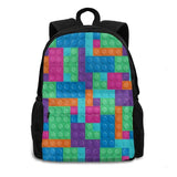 Toy Bricks Pattern 2 Backpacks For Men Women Teenagers Girls Bags