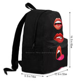 Kiss Sexy Lips School Bag Backpack Laptop 15 Inch Red Teeth Mamalia Jigsaw
