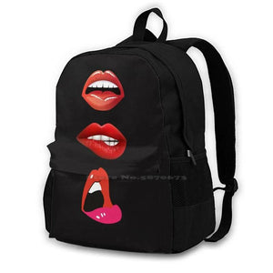 Kiss Sexy Lips School Bag Backpack Laptop 15 Inch Red Teeth Mamalia Jigsaw