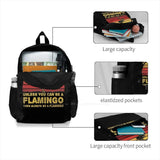 Flamingo Travel Laptop Bagpack - Pink
