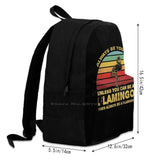 Flamingo Travel Laptop Bagpack - Pink