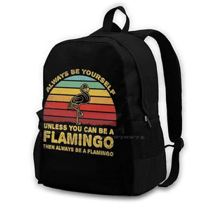 Flamingo Travel Laptop Bagpack - Pink