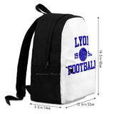 Lyon Athletic College Style Gray Backpack for Men Women
