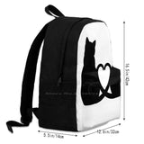 Cats In Love Classic Gift Large Capacity Backpack Laptop Travel Bags