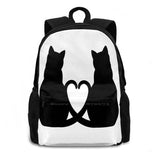 Cats In Love Classic Gift Large Capacity Backpack Laptop Travel Bags