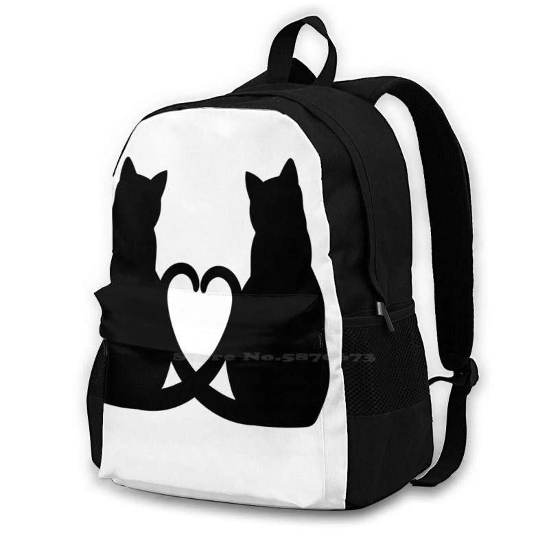 Cats In Love Classic Gift Large Capacity Backpack Laptop Travel Bags