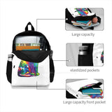 Sticker 3D Print Backpack Casual Bag