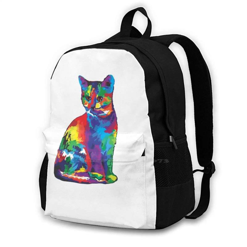 Sticker 3D Print Backpack Casual Bag