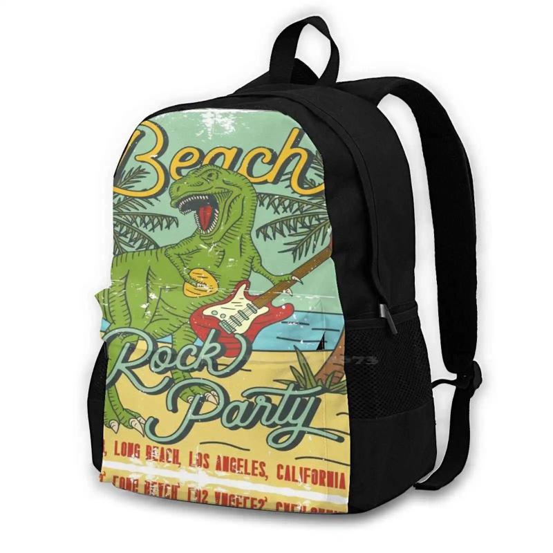 Beach Rock Party 3D Print Backpack Casual Bag