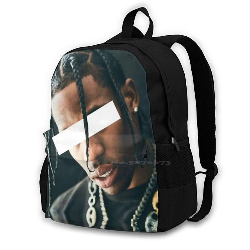 No Eyes Large Capacity Backpack Laptop Travel Bags Ruby Da Cherry Music