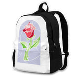 Stain Glass Rose Laptop Bagpack Beauty Beast Themed