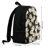 Floral Print Backpack Student School Laptop Travel Bag Spring Summer Blooms