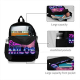 80S Travel Laptop Bagpack Bags Gachimuchi Stripper Jacked Chad Red Bandana