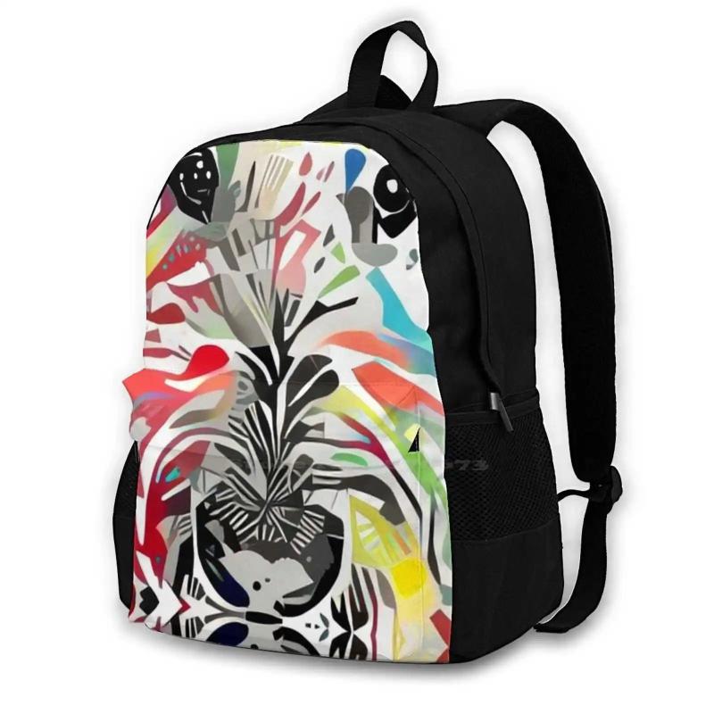 Artistic Puppy Love Colorful Backpack Doodle Poodle Dog Breed