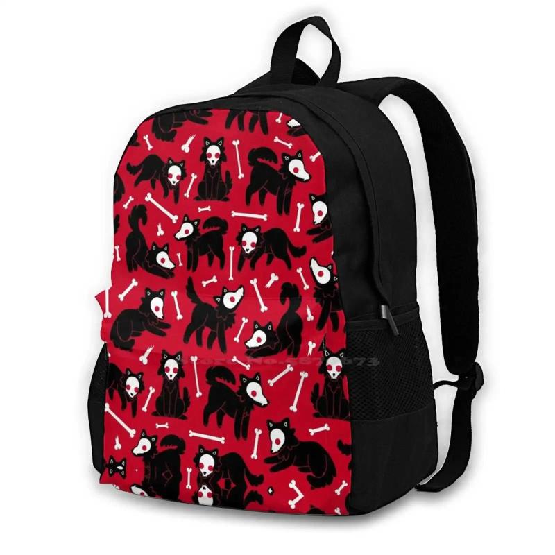 Demon Dogs Teen College Student Backpack Laptop Travel Bags
