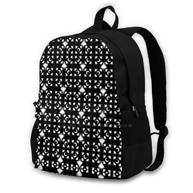 Mothman Pattern Backpack Laptop 15 Inch Cryptid Cryptozoology