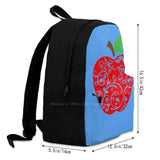 Swirly Fruit Green Pattern Backpack for Men Women