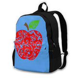 Swirly Fruit Green Pattern Backpack for Men Women