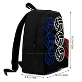French Flag Volleyball School Bag for Teenage Girls