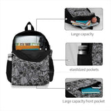 Skull School Bag Big Capacity Backpack Laptop 15 Inch Pirate Caribbean Pirates
