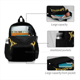 Metal 3 Large Capacity Backpack Laptop Travel Bags