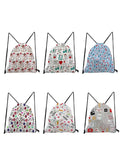 Nurse Print Drawstring Backpack Gym Bag Shoe Pocket Eco-Friendly Soft Back