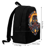 Skull Head Robotic 3D Print Backpack Casual Bag