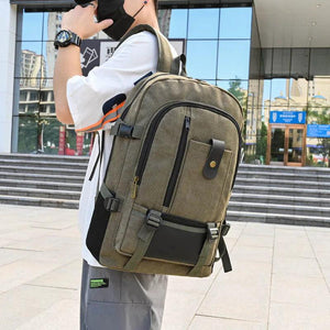 Canvas Backpack Mountaineering Bag Large Capacity Computer Bag